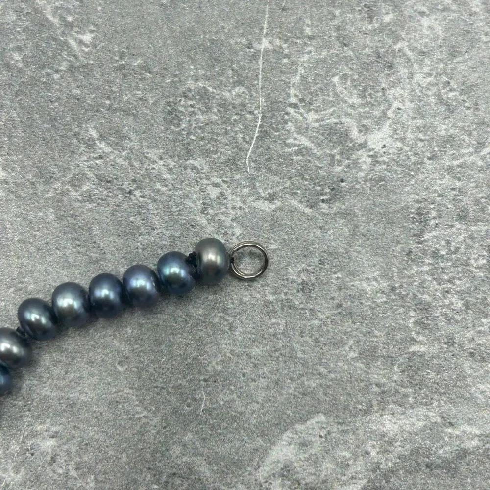 NWOT Natural Fresh Water PearlChromatic Blue Purple Necklace Jewelry 20 inches